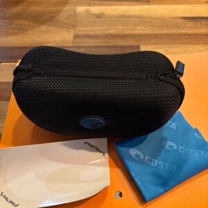 Costa‎ Black Hard Shell Sunglasses Case Protective Eyewear Case w/cloth & decal